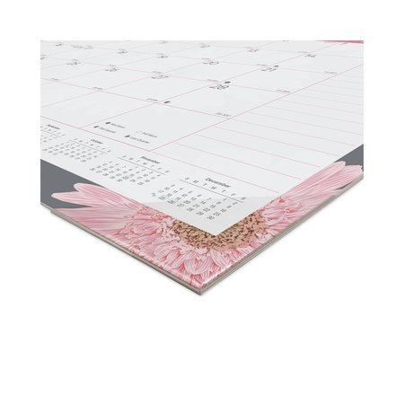 Brownline Monthly Desk Pad Calendar, 22x17, Pink/White Sheets, Clear Binding/Corners, 12-Month (Jan-Dec): 2023 C193105